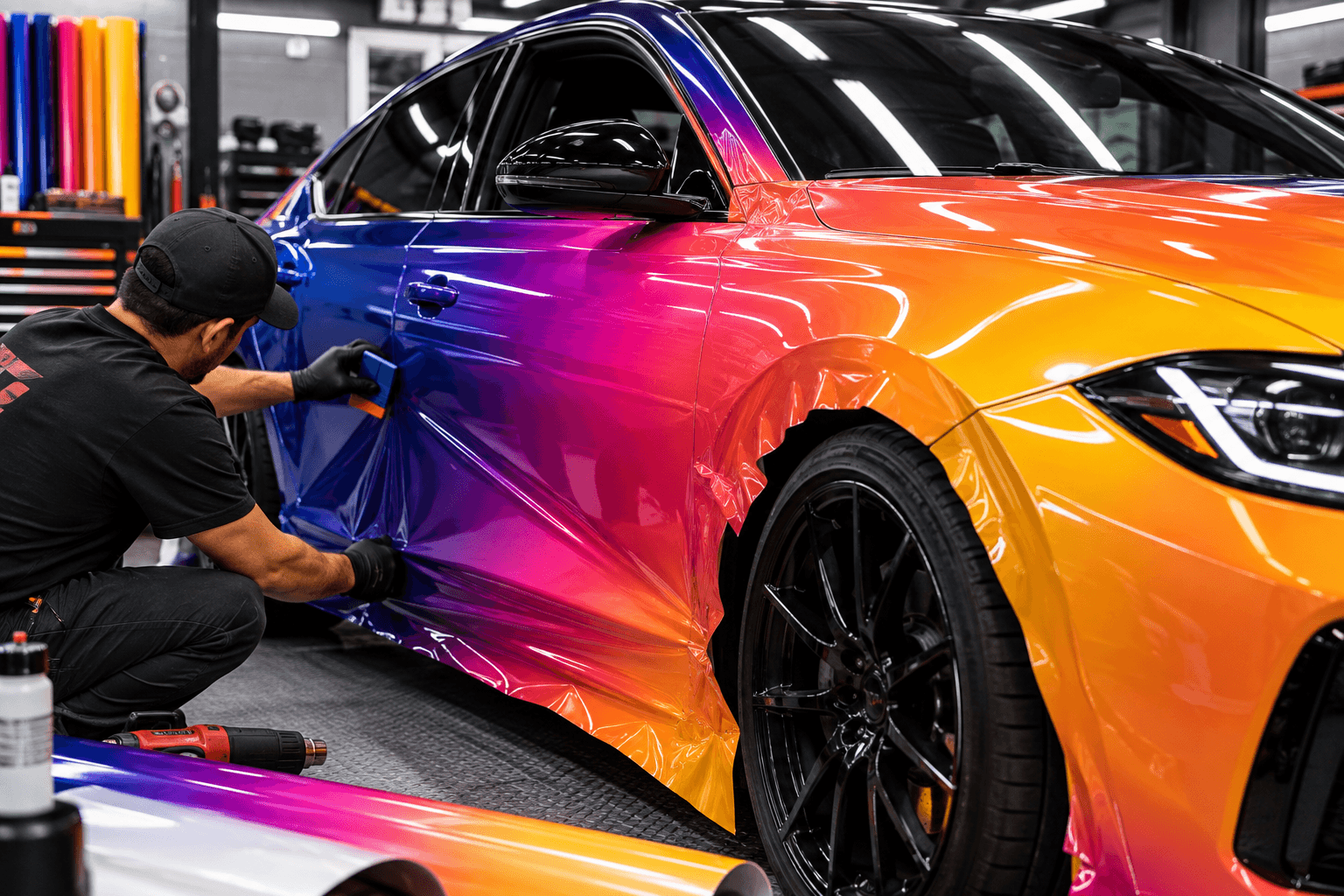 Glossy Gradient Vinyl Wrap Installation (1)